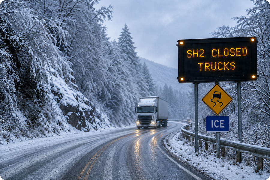 SH2 Closed due to Heavy Ice